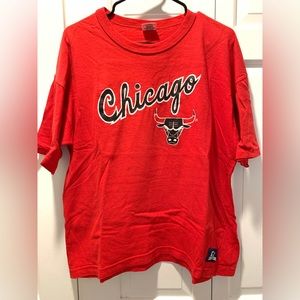 RARE Vintage Chicago Bulls STARTER 90s Shirt Single Stitch JORDAN 1 Era Supreme